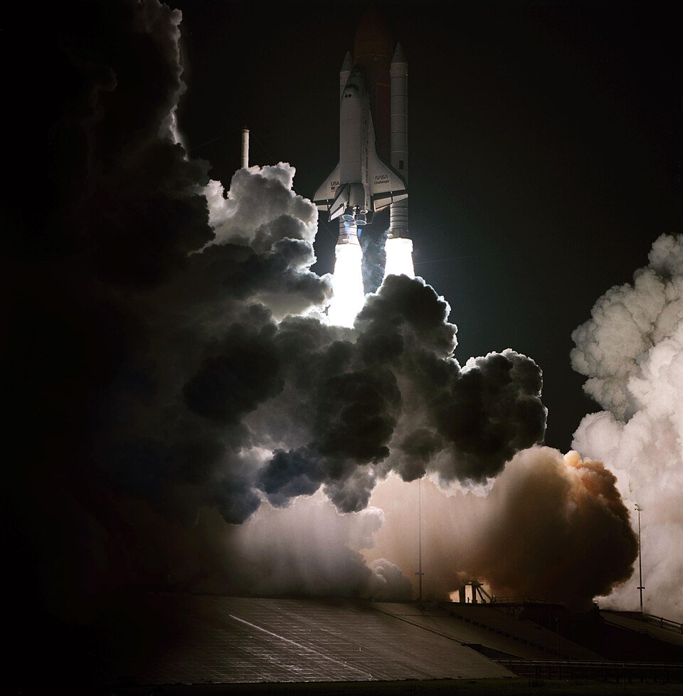 STS-8 launch operations photography