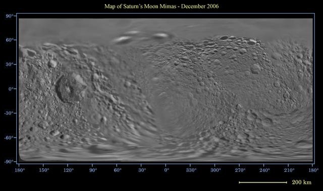 Map of Mimas - December 2006