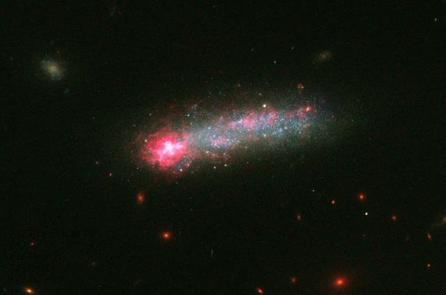 Hubble Spots a Secluded Starburst Galaxy