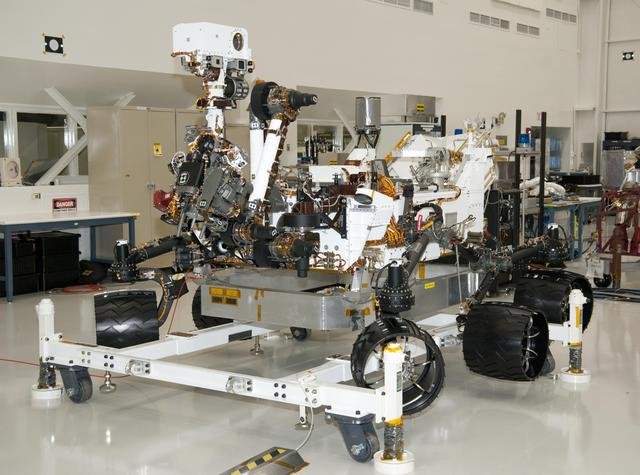 NASA Mars Rover Curiosity at JPL, View from Front Left Corner