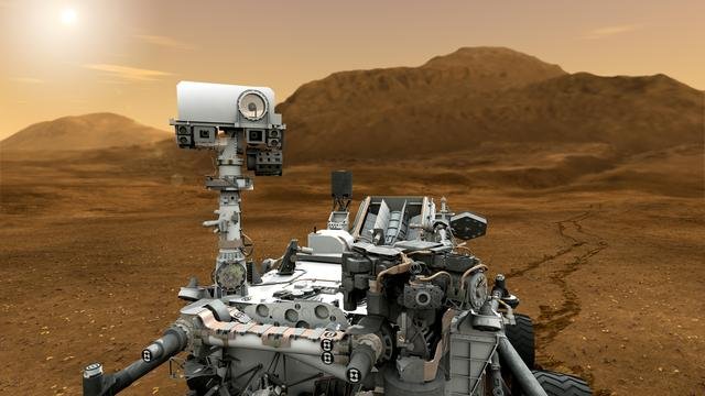 Mars Rover Curiosity in Artist Concept, Close-up