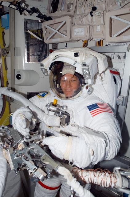 Whitson in the A/L prior to EVA 11/Bravo